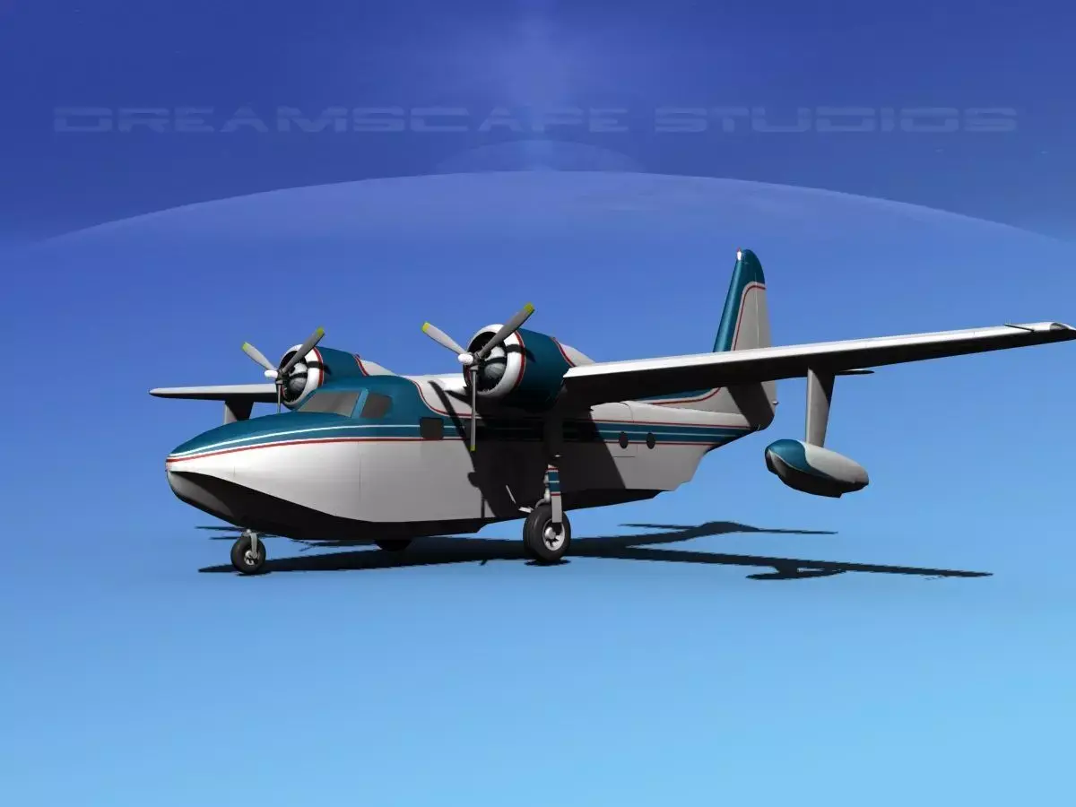 Grumman G-73 Mallard V07 3D model