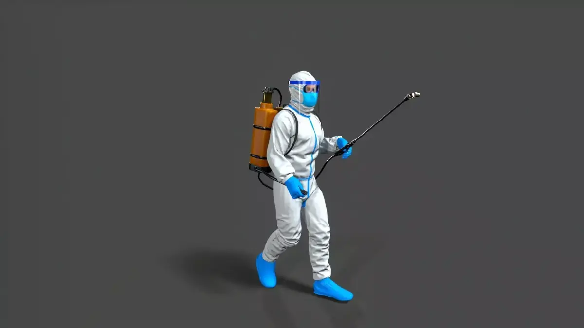 man Character Low-poly 3D model 2
