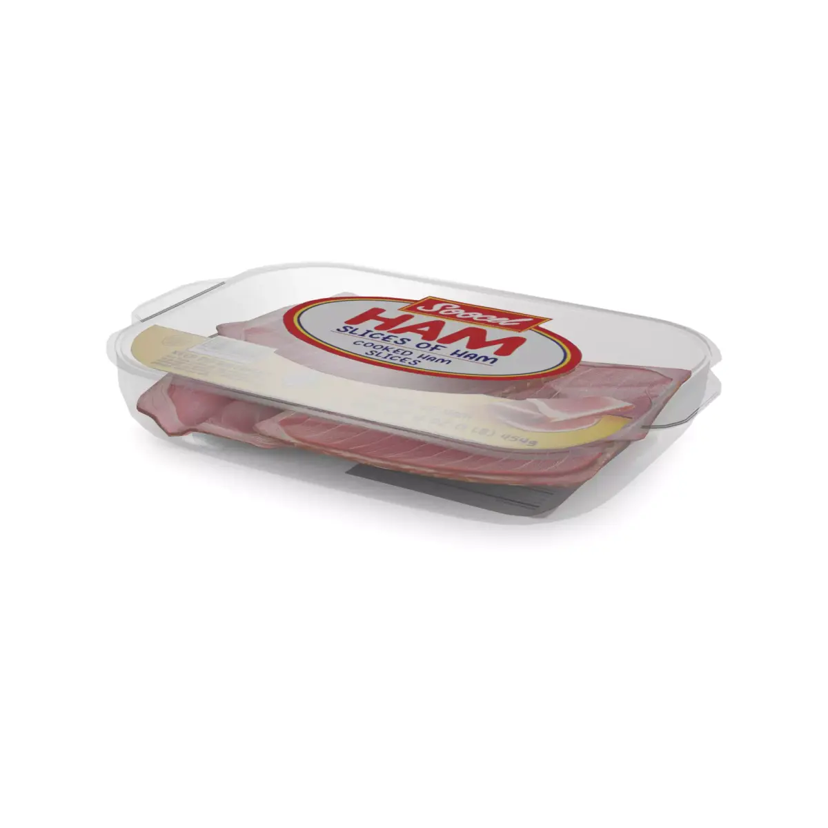 Deli sausages Cooked Ham Low-poly 3D model