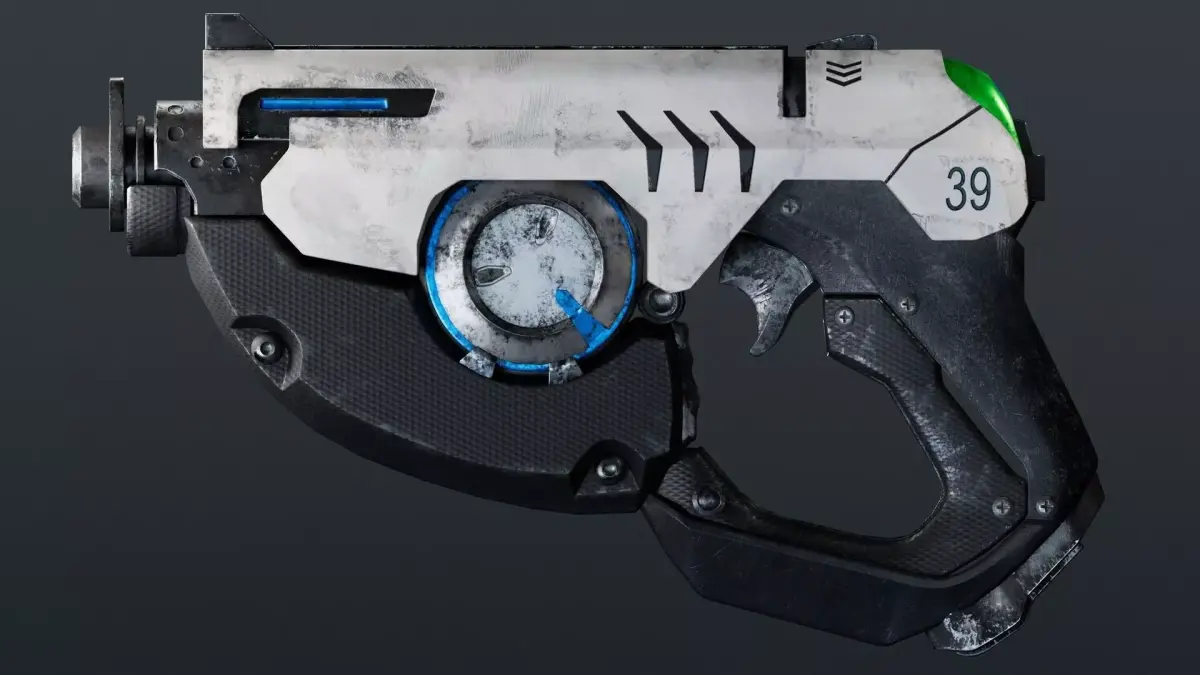 Overwatch Tracer Pistol Low-poly 3D model