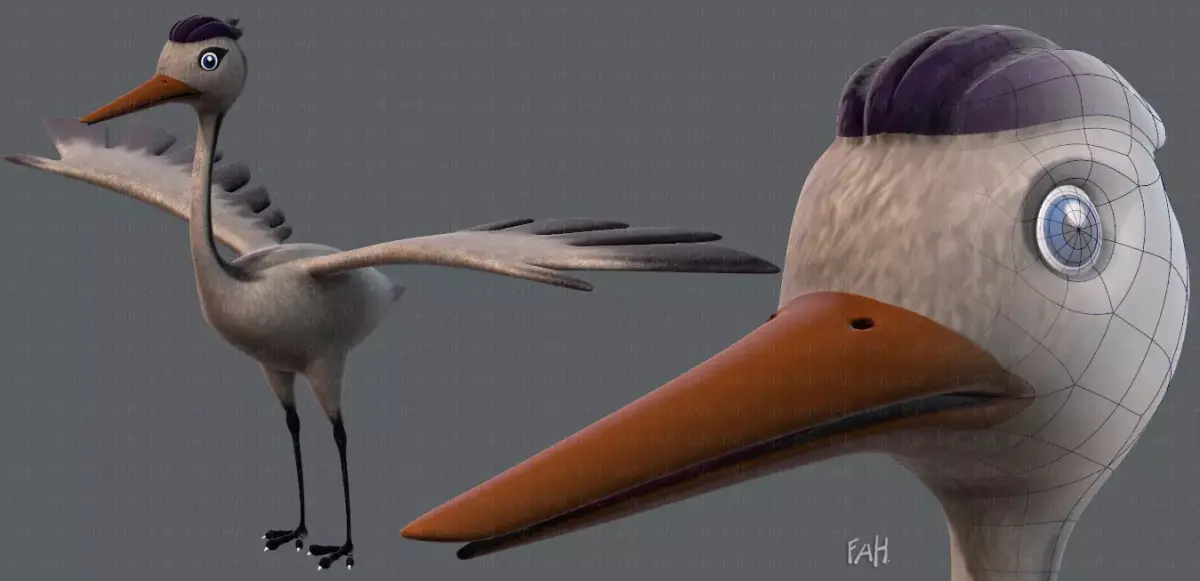 Crane V01 Low-poly 3D model