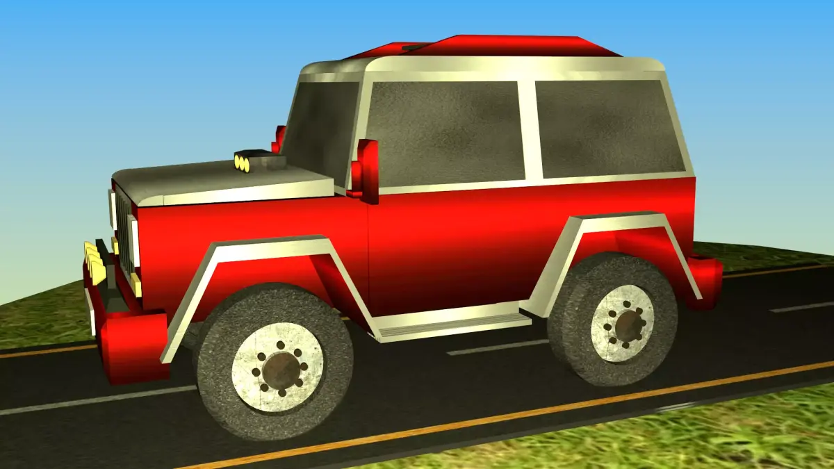 Indian Jeep Type 2 Low-poly 3D model