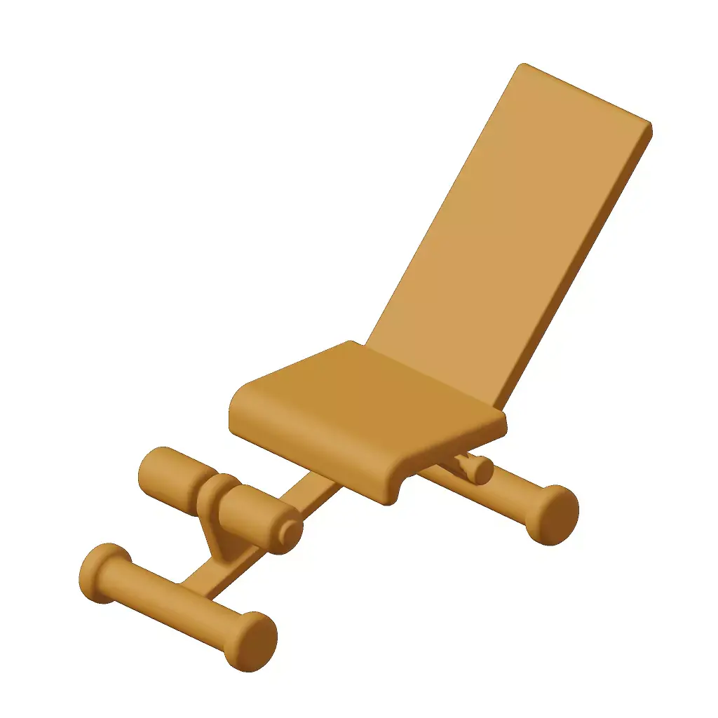 Plastic Gym Bench Press Toy 3D model