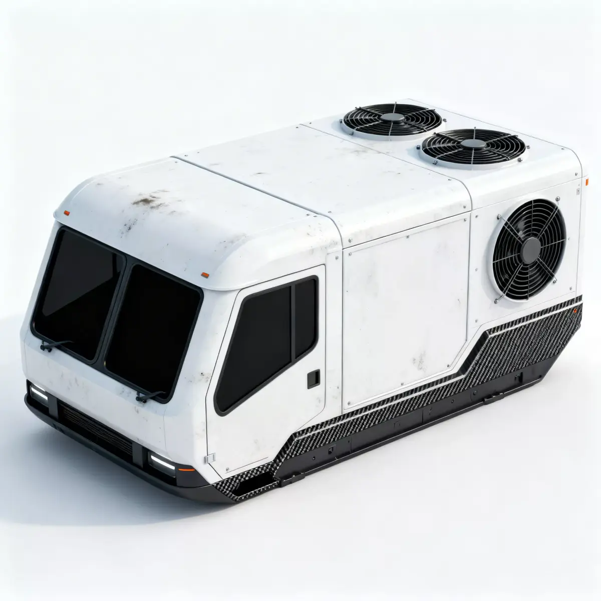 Realistic Sci-Fi Hover Van 3D Model Low-poly 3D model