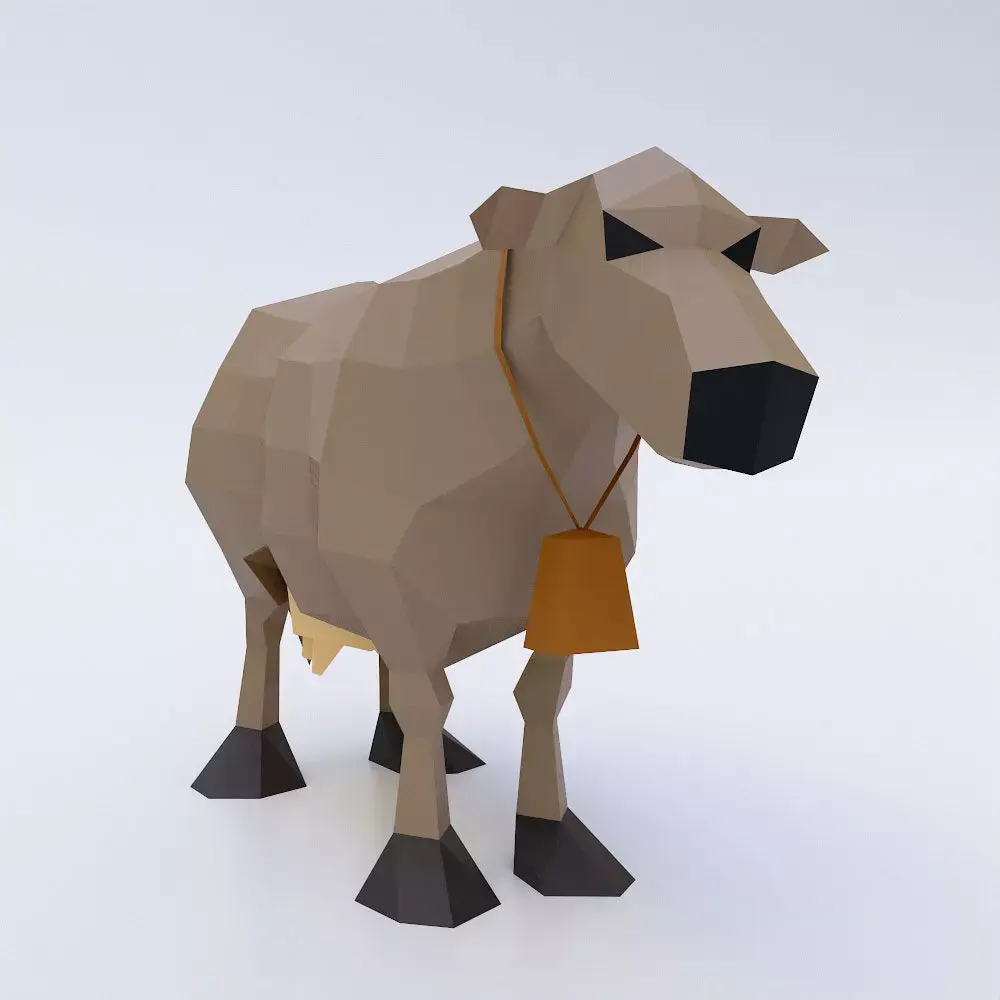 Cow animal 3d model  Low-poly 3D model