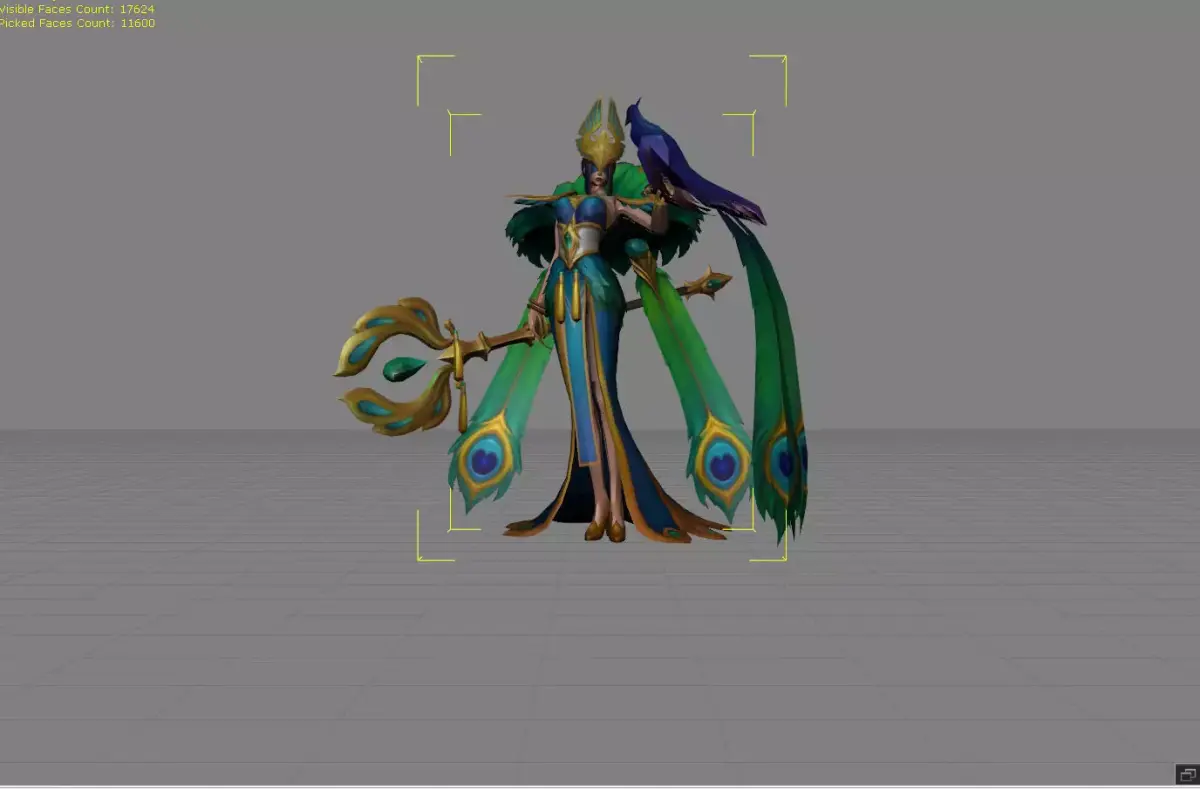 Pharsa Peafowls Dance Low-poly 3D model