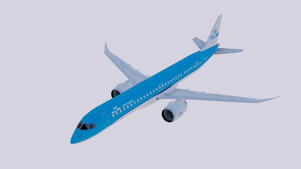 Embraer E-195 E-Jets E2 KLM 3D model