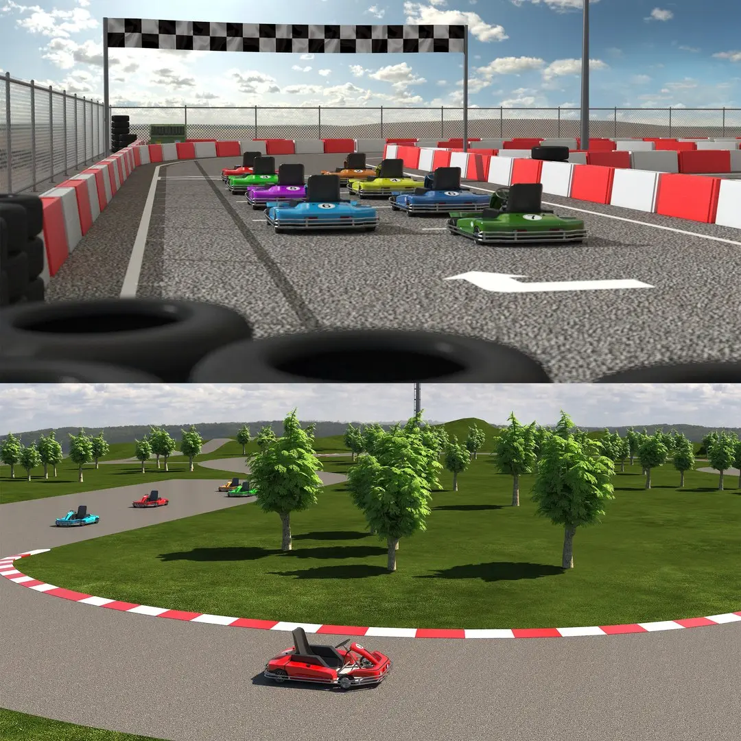 Go Kart Track Collection 3D model