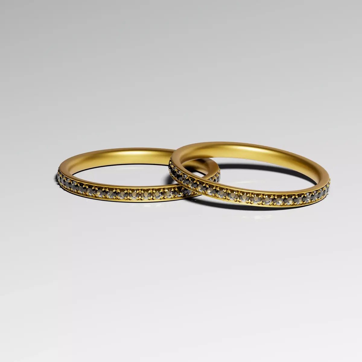Gold Bangles 3D Model  Free low-poly 3D model