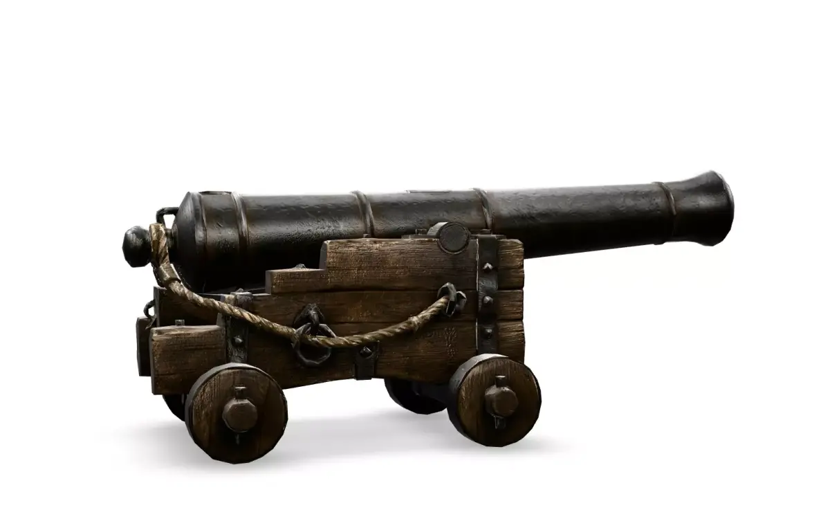 Pirate Cannon 3d  Low-poly 3D model