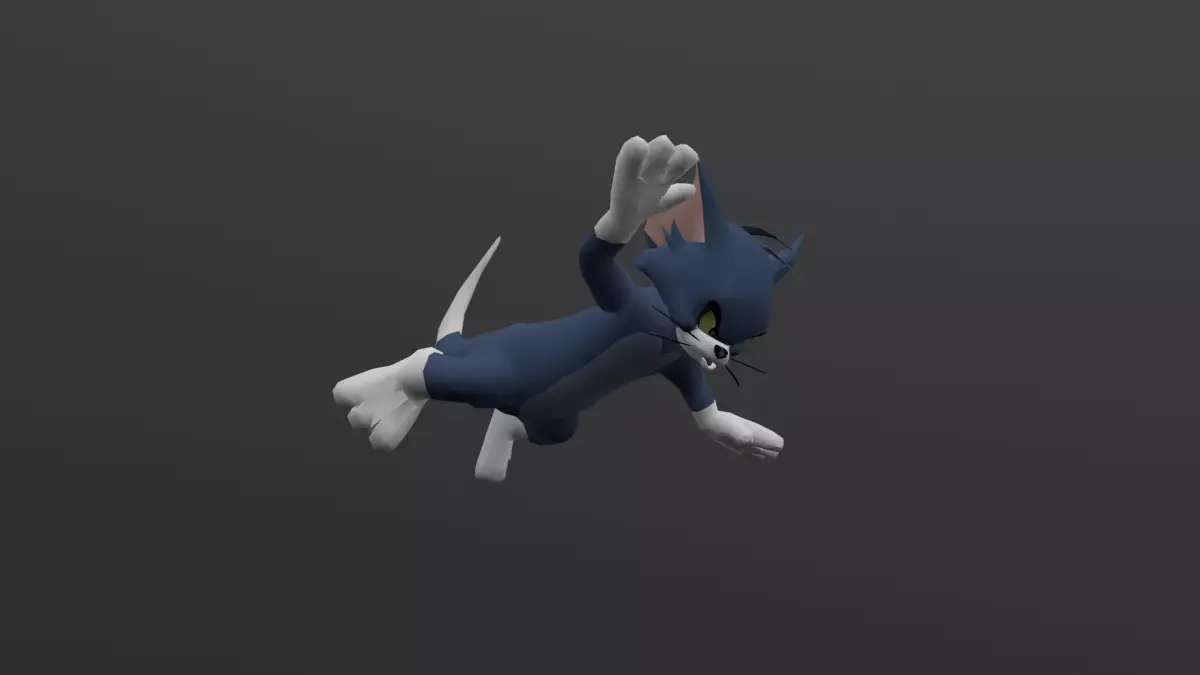 TOMC-003 Tom Cat Falling Low-poly 3D model