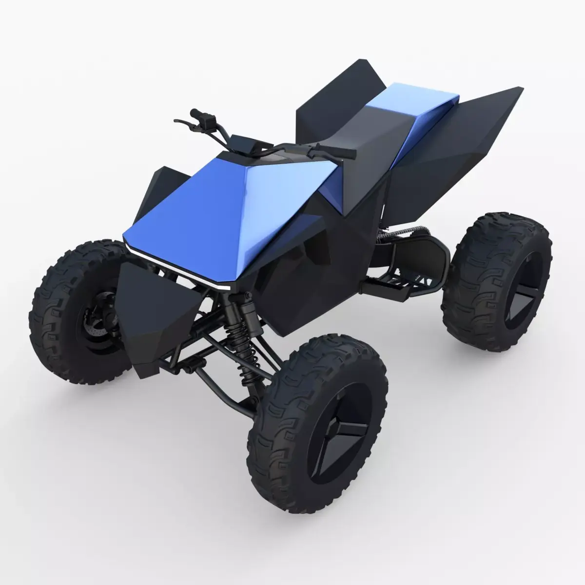 Tesla Cyberquad ATV Blue 3D model