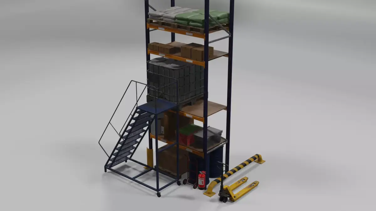 Warehouse pack PBR low poly Low-poly 3D model