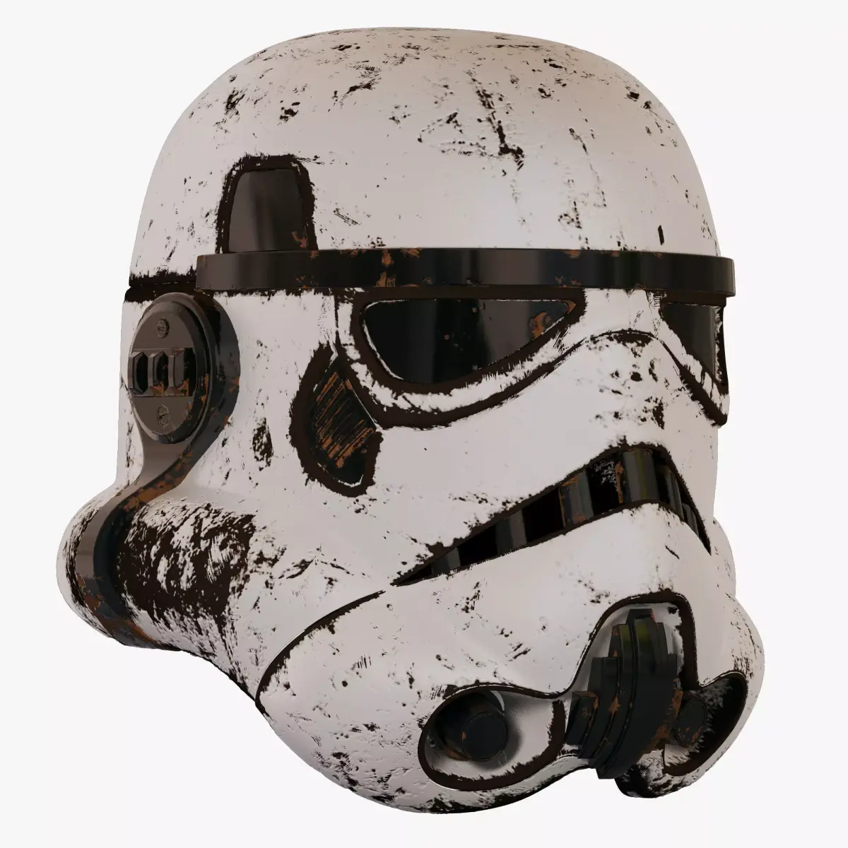 Star Wars Damaged stormtrooper helmet 3D model
