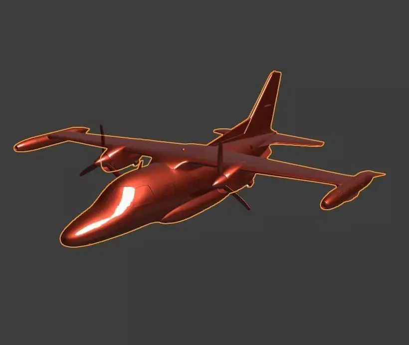 MITSUBISHI MU-2J READY FOR 3D PRINTING 3D print model