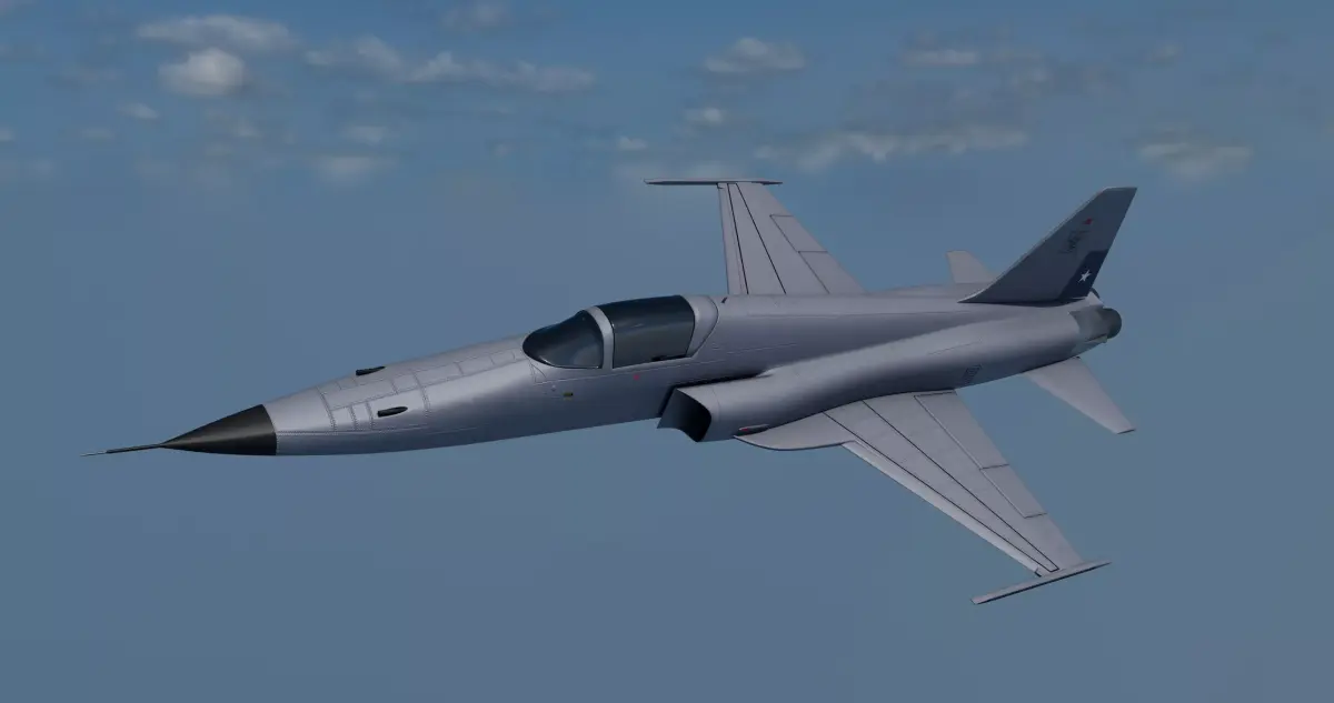 F-5E Tiger II Fighter Jet 3D Model PBR Game Ready Aircraft 3D model