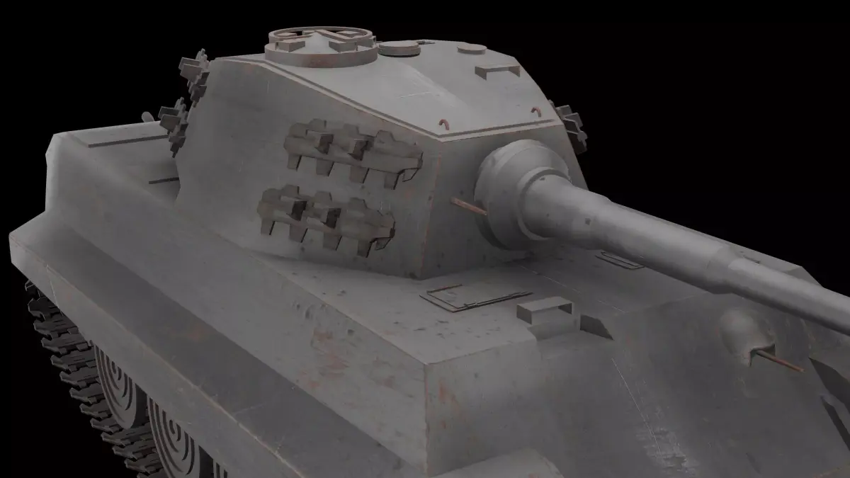 Tiger 2 tank Low-poly 3D model