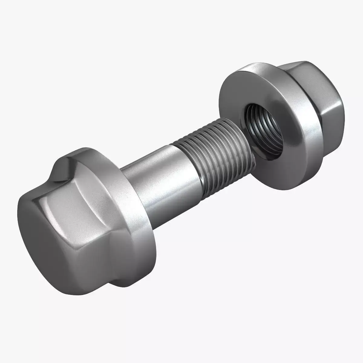 Nut and bolt 3D model by yaschan