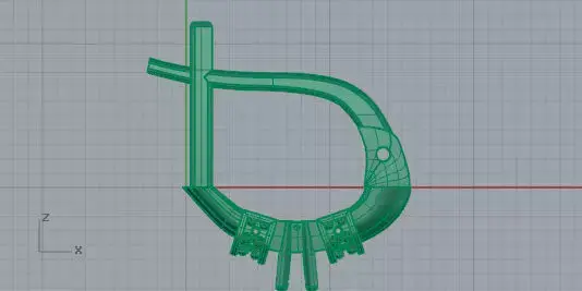 Orecchino modello B Free 3D model