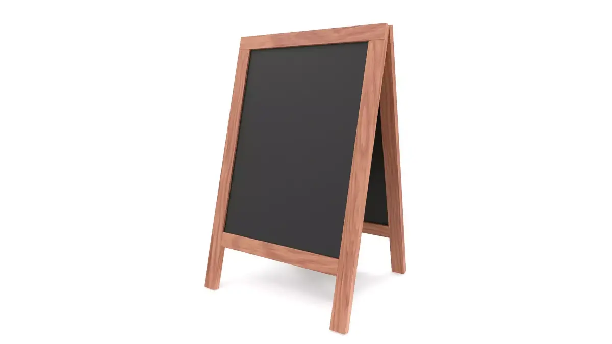 Chalkboard street display mockup 02 3D model