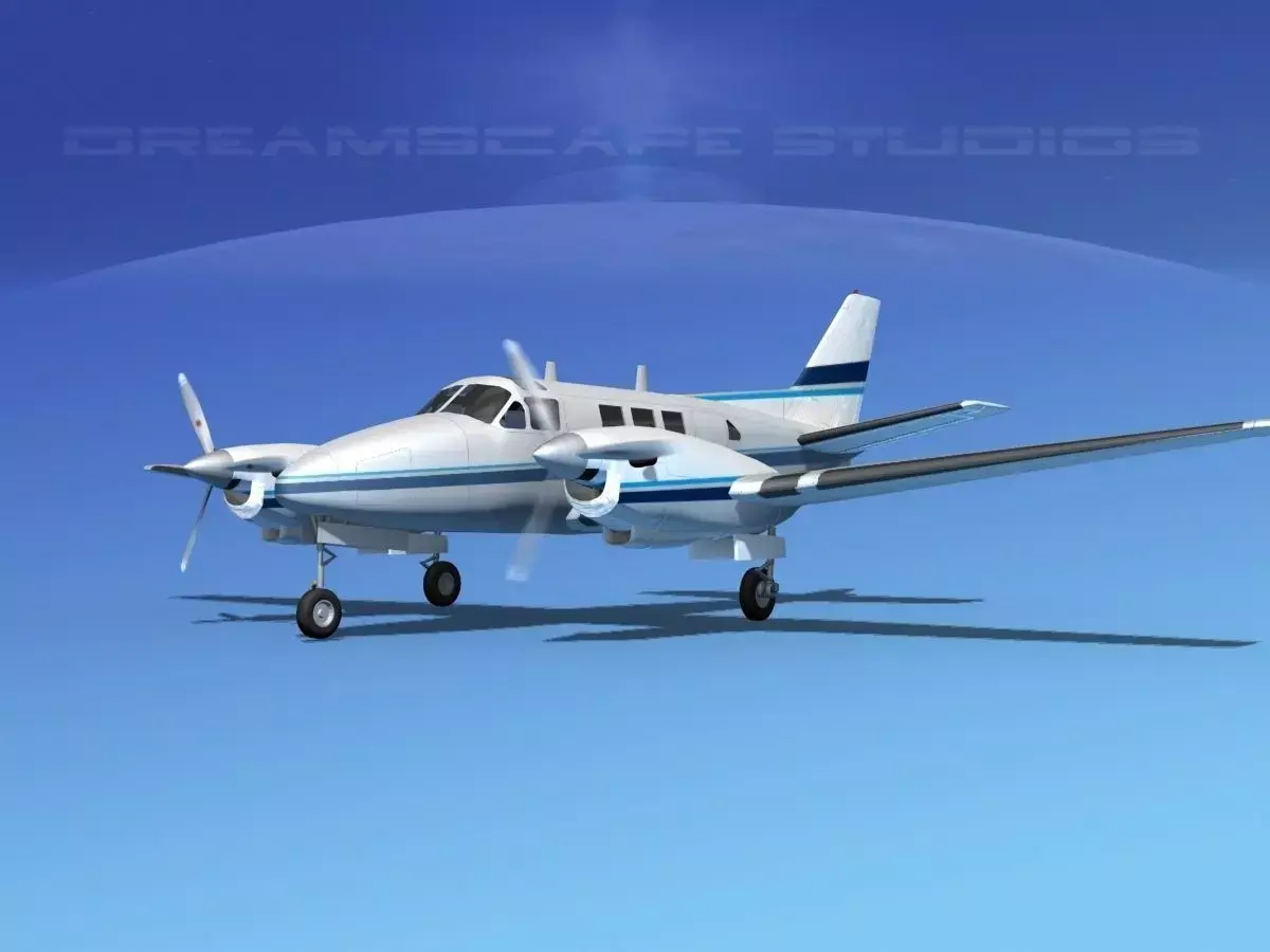 Beechcraft King Air C90 V04 3D model