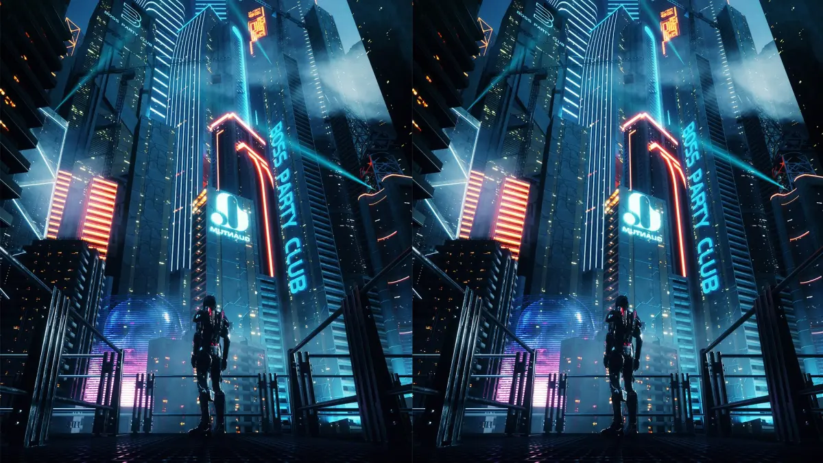 C4D Octane render CBD cyberpunk city 3D model