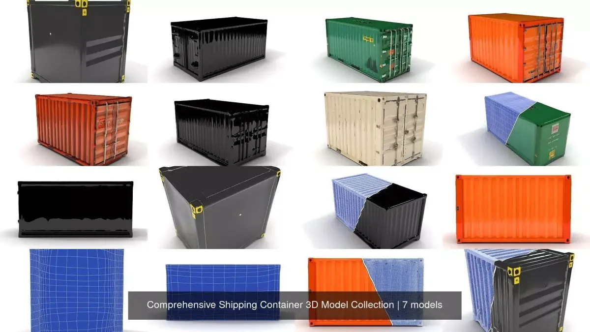Comprehensive Shipping Container 3D Model Collection 3D Model Pack