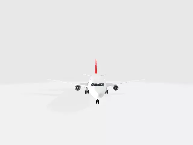 Boeing 737 Turkish Airlines  Low-poly 3D model