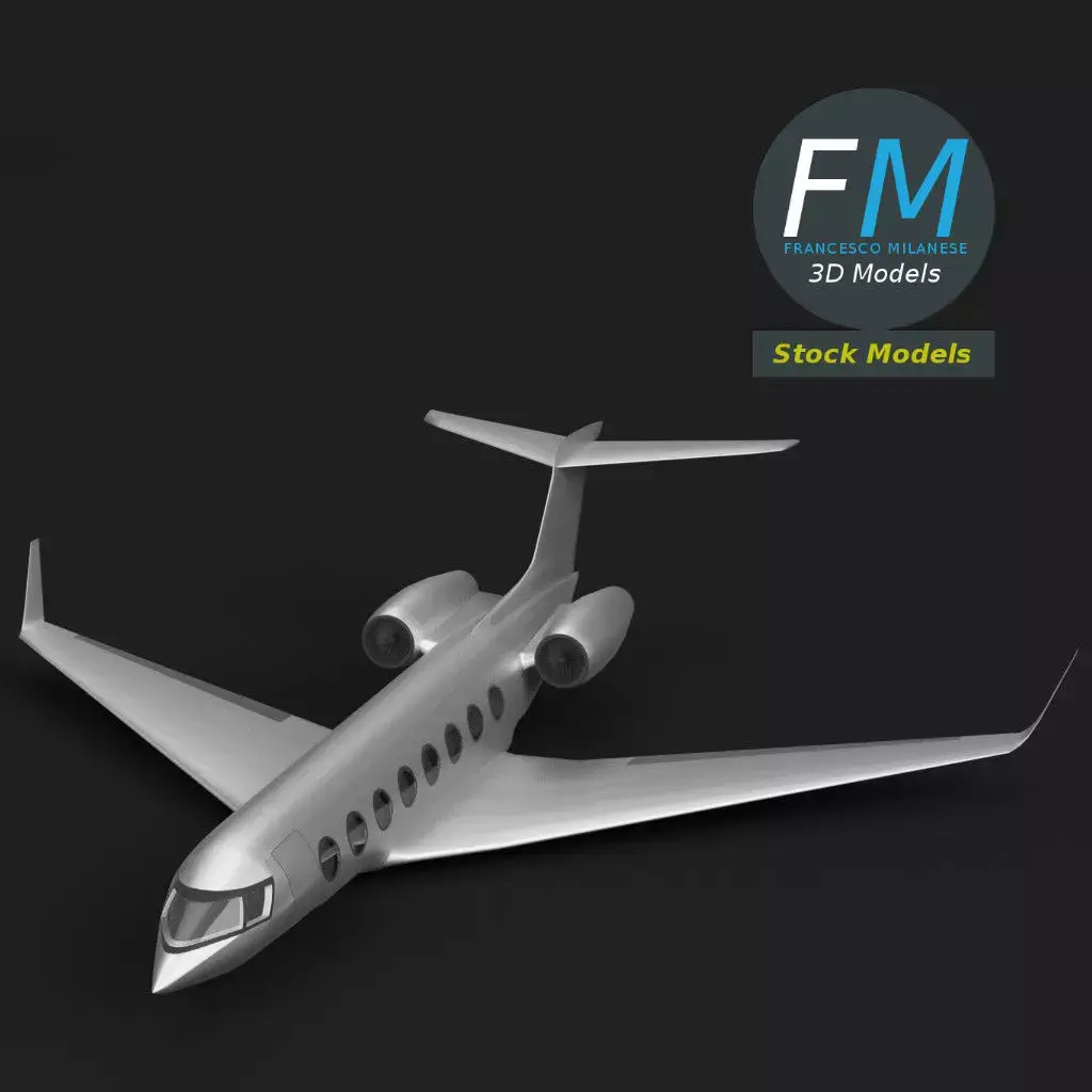Business jet 3D model