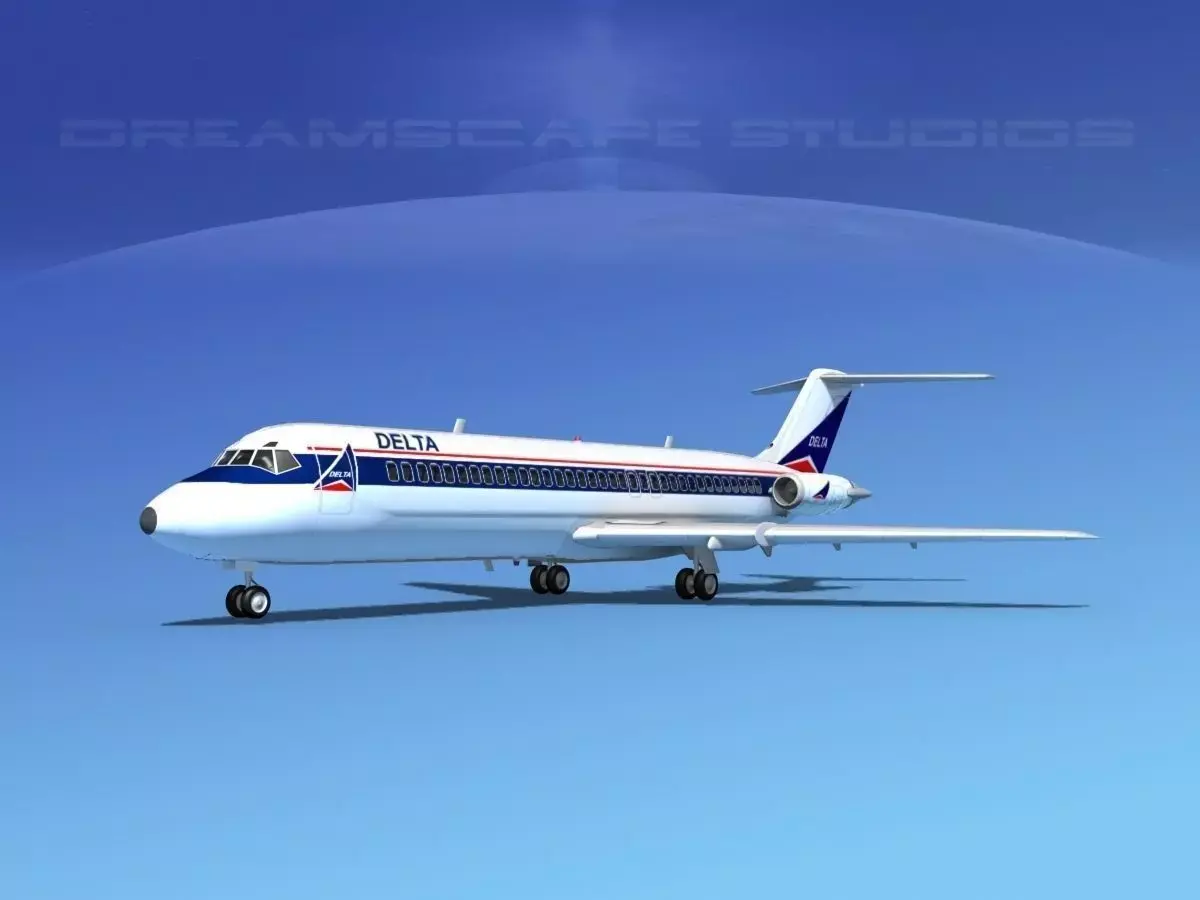 Douglas DC-9 Delta 3D model