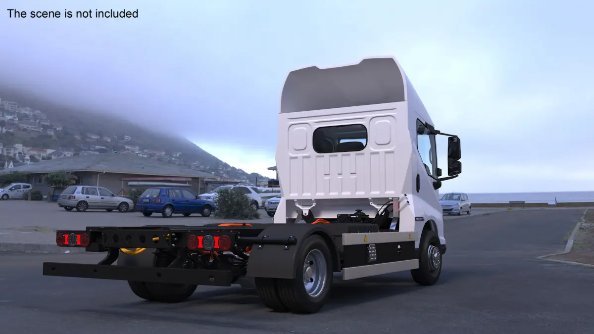 Truck BYD ETM6 Chassis White 3D model