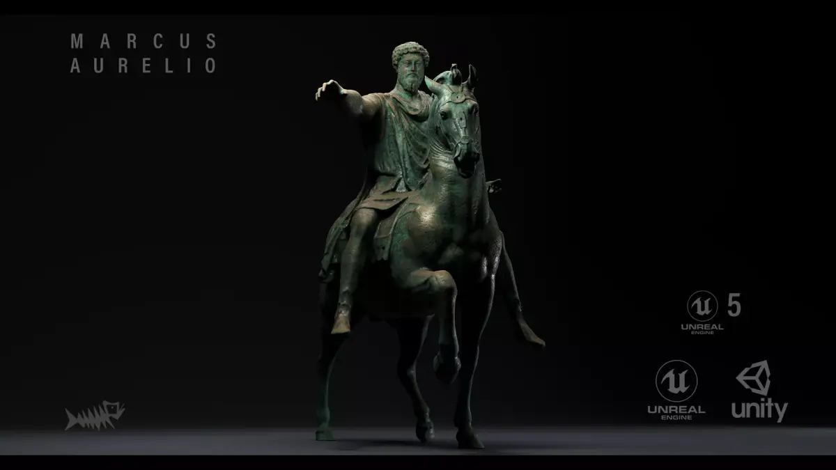 Marcus Aurelio PBR 4K UE5 Low-poly 3D model