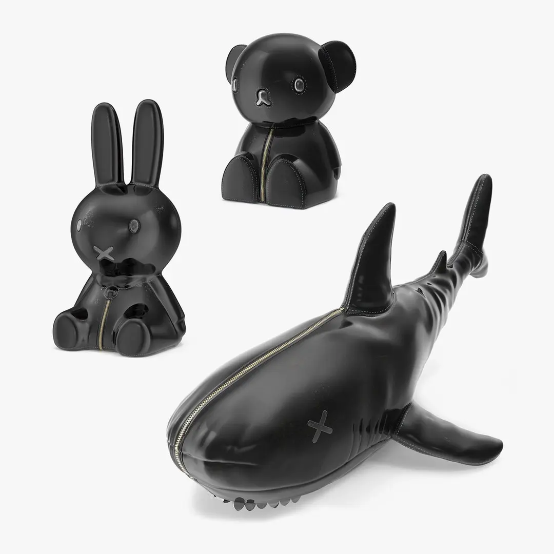 Latex Figures with Zipper Collection 3D model