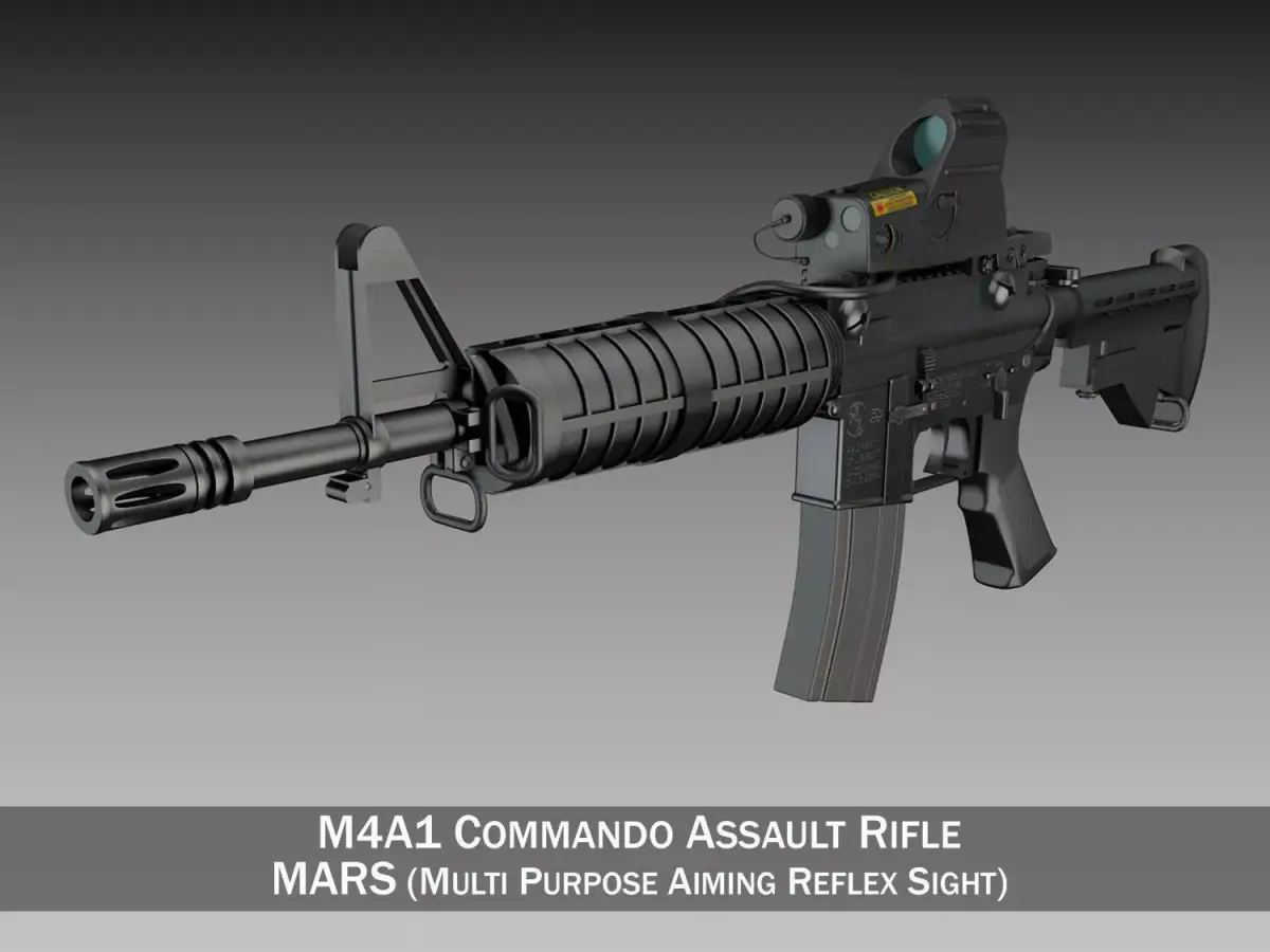 Colt M4A1 Commando MARS 3D model