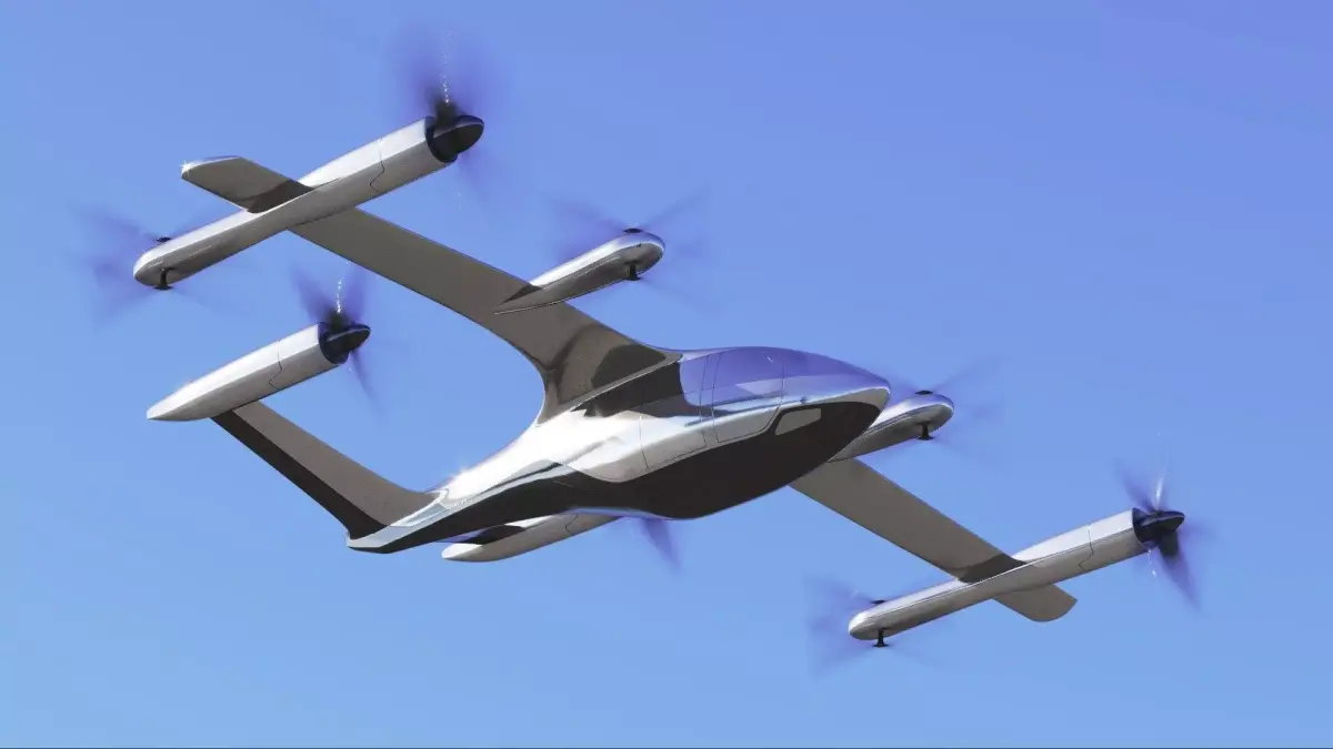 hyundai uber fly taxi concept  rigged  animated  high poly  3D model
