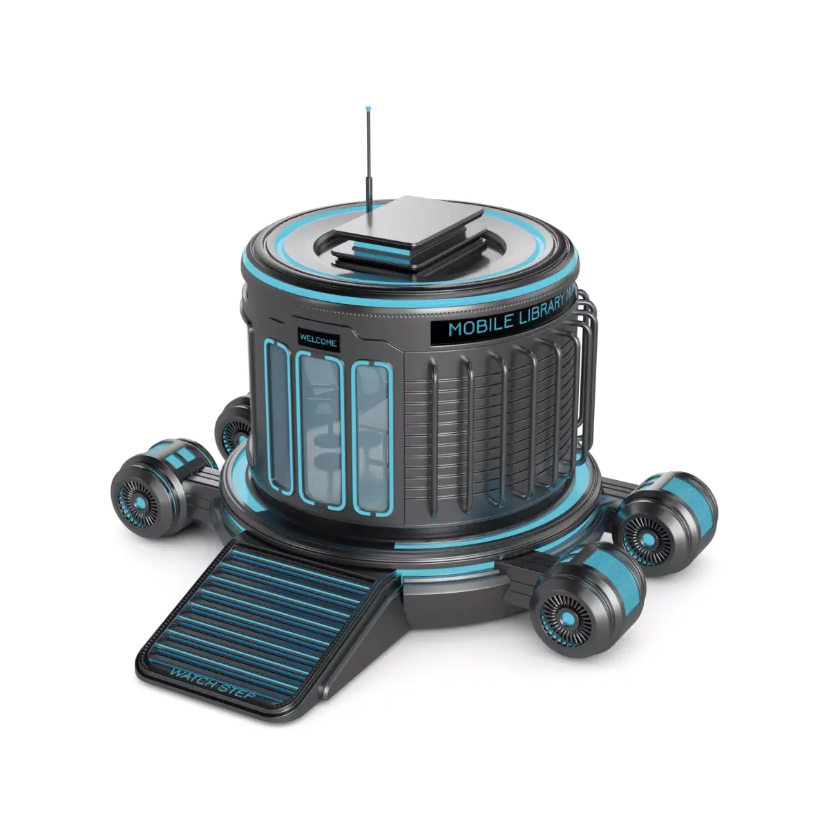 Mobile Library 3D model buy