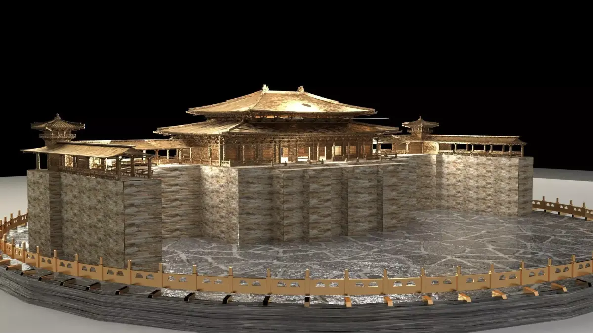 Chinese ancient house Low-poly 3D model purchase