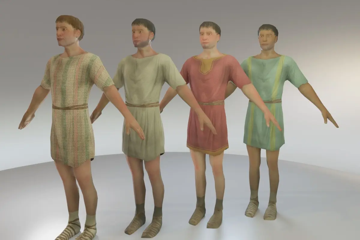 Rigged Roman Peasant Men 3D model