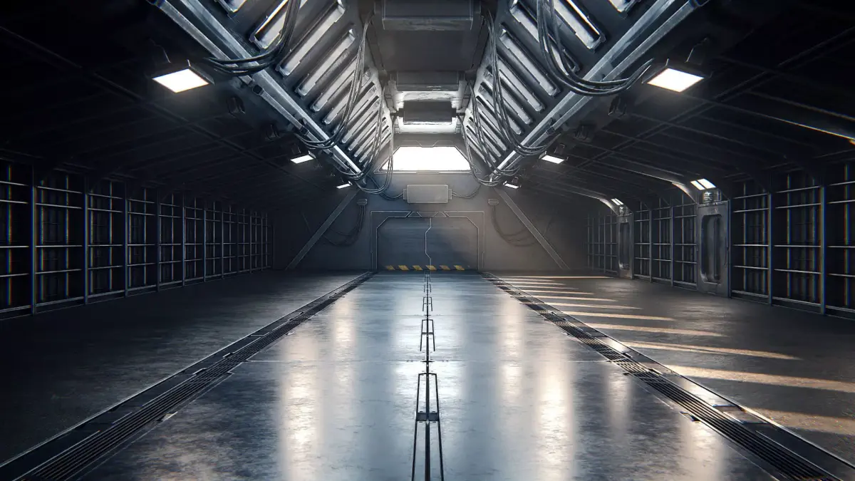 Hangar 08 PBR Low-poly 3D model