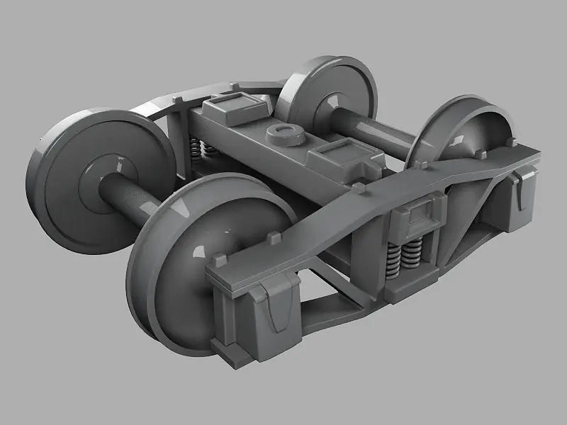 Train Bogie High Poly 3D model