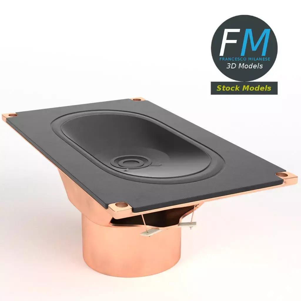 Rectangular speaker 3D model