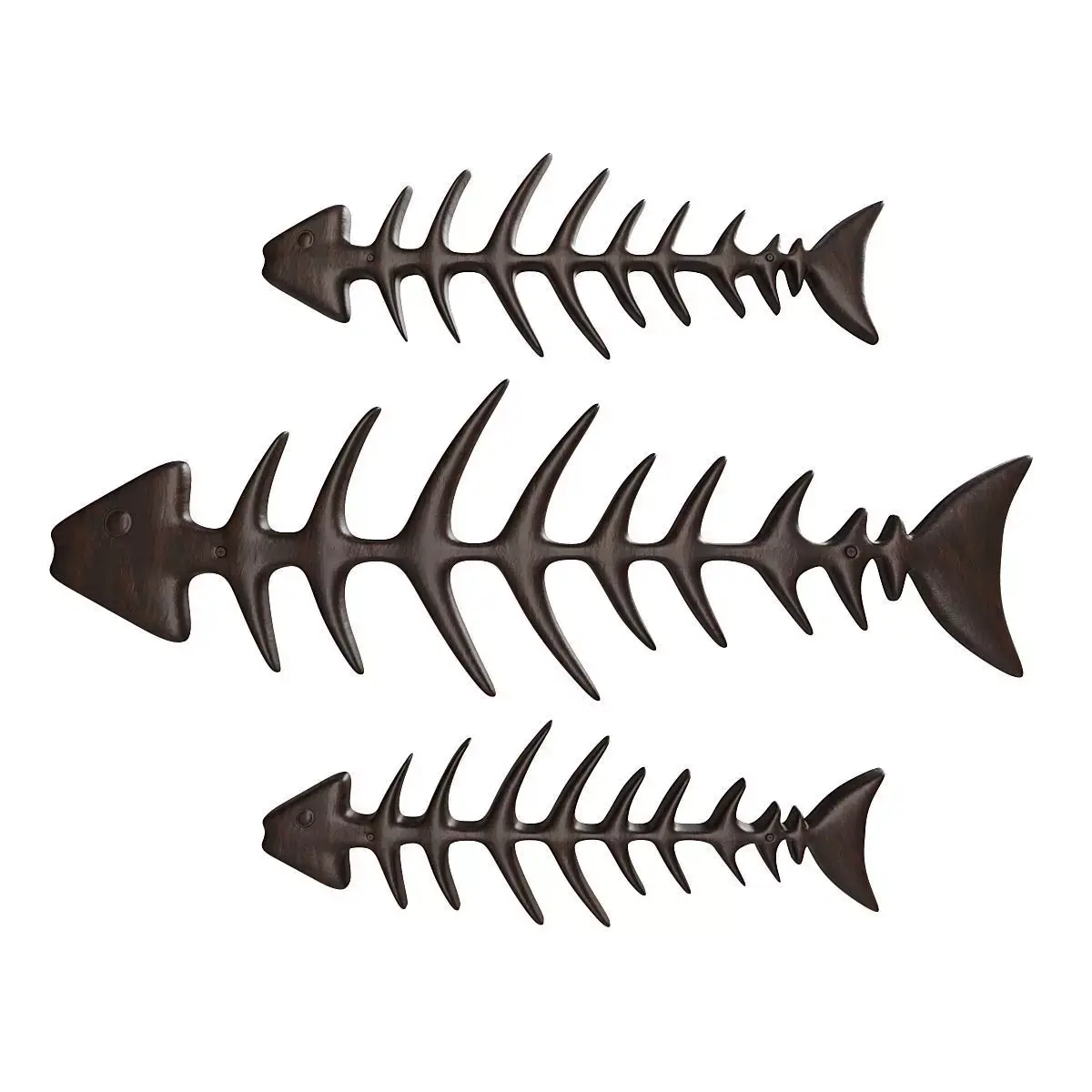Fish Sceleton Low-poly 3D model