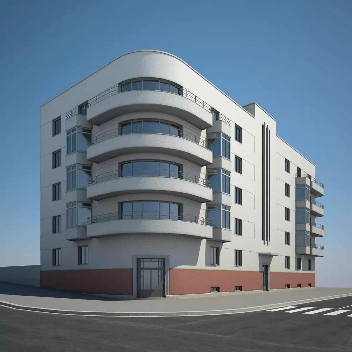 Apartment Building 04 3D model purchase