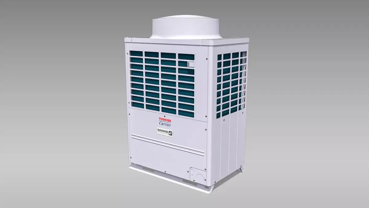 14hp Toshiba Carrier VRF Heat Recovery Outdoor Unit Low-poly 3D model