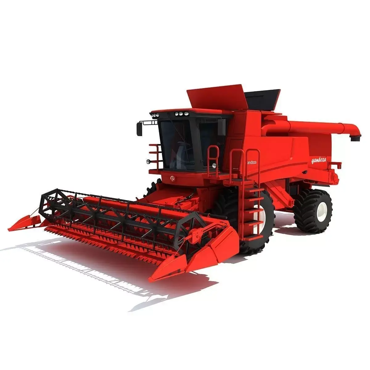 Red Combine Harvester 3D model purchase