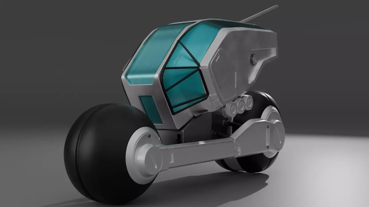 Sci Fi Bike Low-poly 3D model purchase
