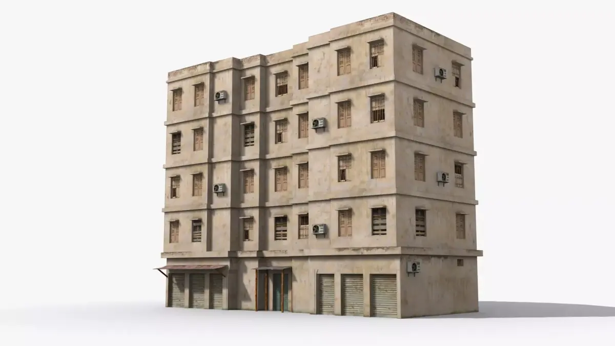 Arab Middle East Building x2 Low-poly 3D model