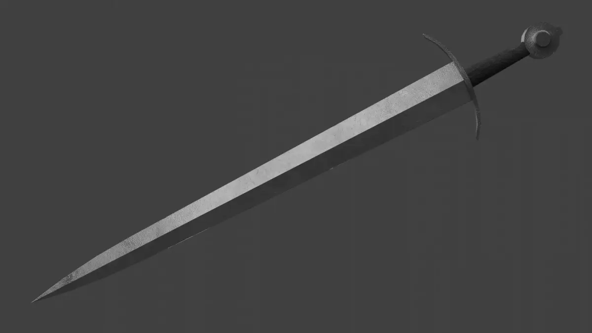 Short One-Handed Sword Broadsword Low-poly 3D model