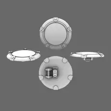 Space Knights Domed Shield Type B NOHAND 3D print model
