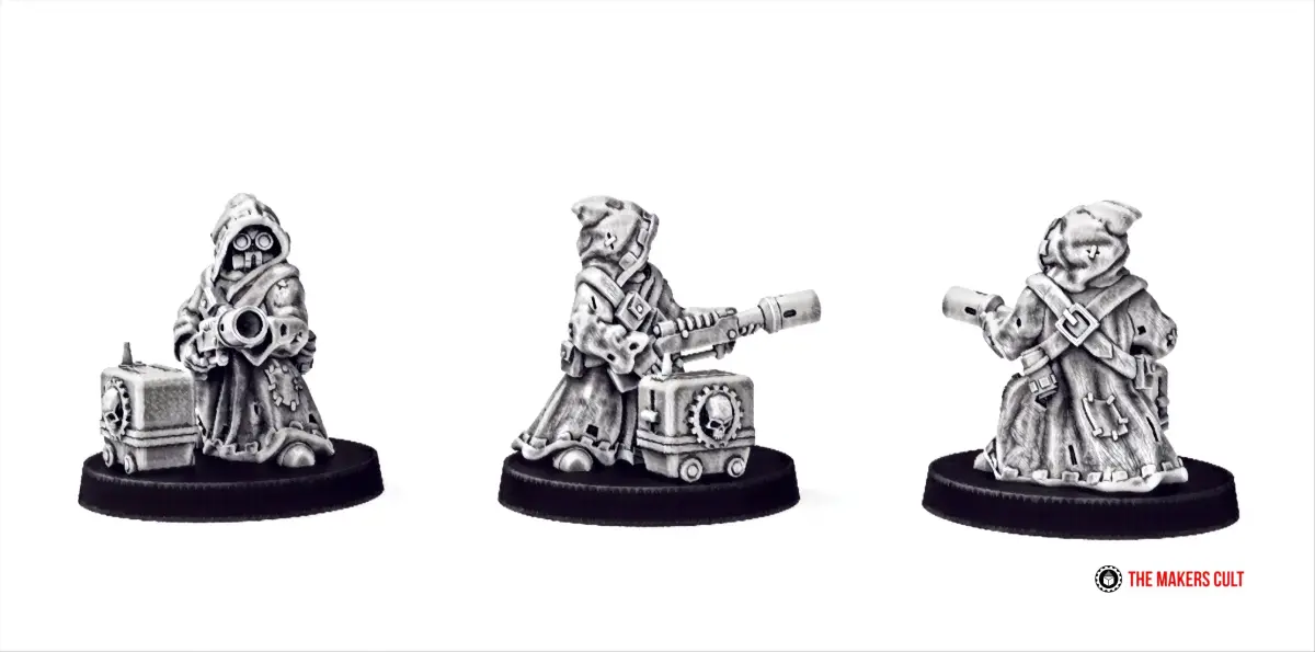 Dark Techno Lil Cultist and his companion 3D print model